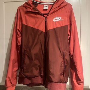 Nike Two-Tone Red and Brown Jacket